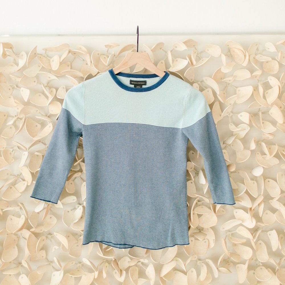 Banana Republic 100% Cotton Sweater Blue XS